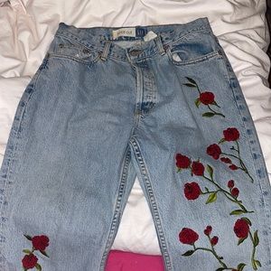 vintage rose jeans